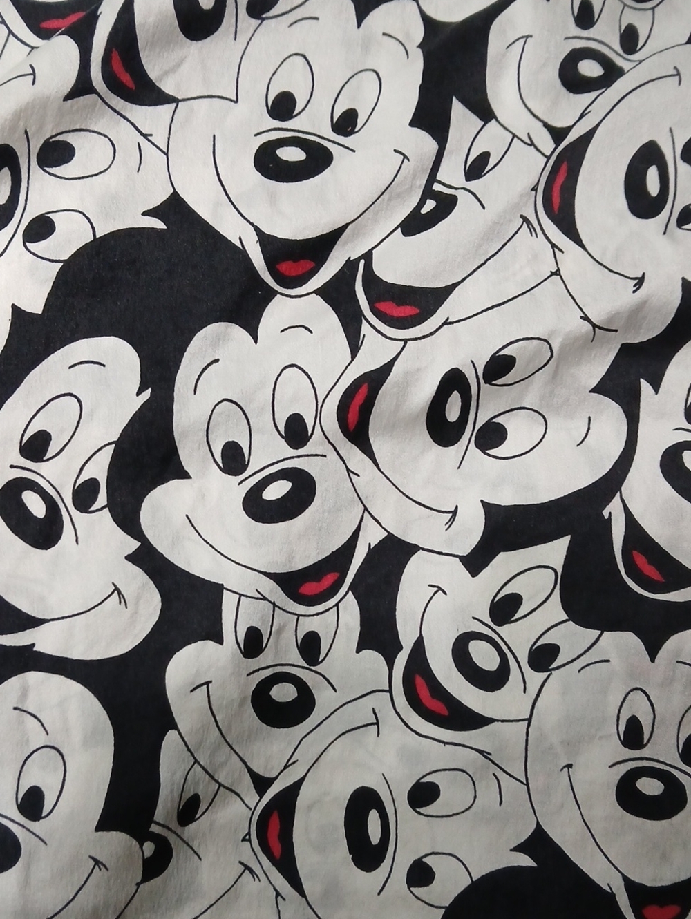 Mickey Mouse & Company@Disney Black-White-Red 100% Silk Vintage Boxer & Leisure